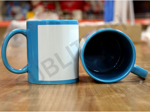 Full Blue With White Patch Mug